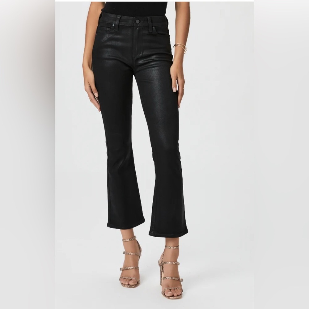 NWT PAIGE Claudine - Black Fog Luxe Coating